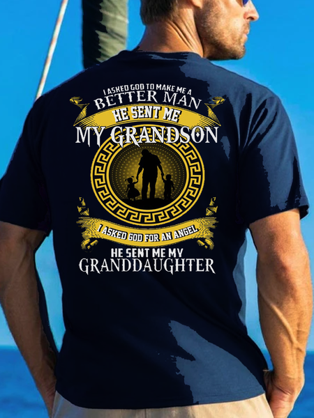 

Grandpa Grandson Granddaughter Family Gift Vintage Shirts&Tops, Navy blue, T-shirts