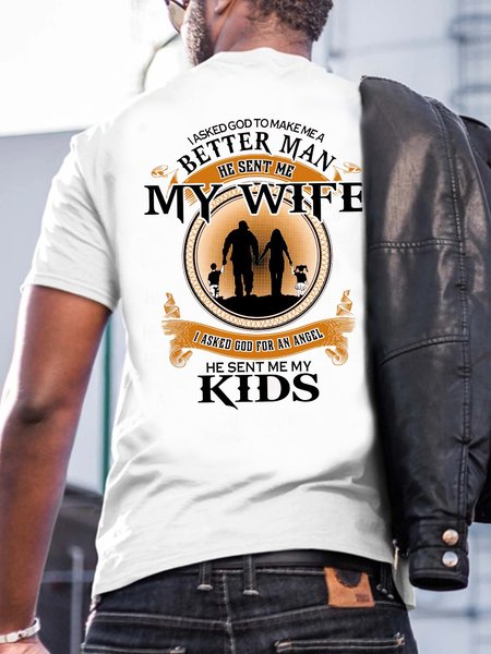 

Asked God To Make Me A Better Man T-Shirt, White, T-shirts