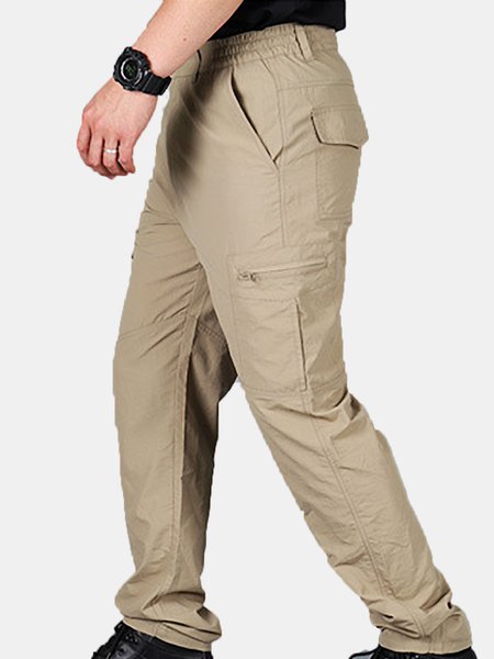 

Men's Lightweight Outdoor Quick Dry Waterproof Mountaineering Cargo Casual Casual Pants, Khaki, Pants