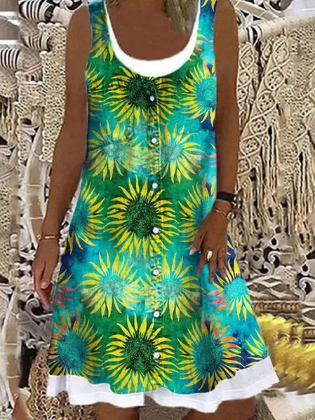 

Ombre Casual Knit Dress, Green, Dresses