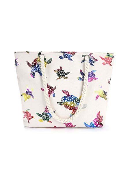 

Hemp Rope Casual Fruit Animal Print One Shoulder Shopping Bag, Color2, Bags