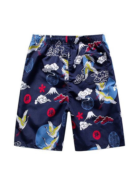 

Creative Graphics Men's Casual Beach Shorts, Purplish blue, Shorts