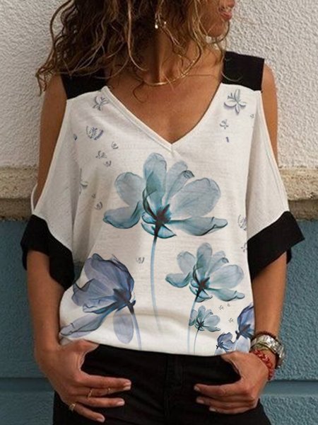 

Casual Short Sleeve T-Shirt, White, T-Shirts