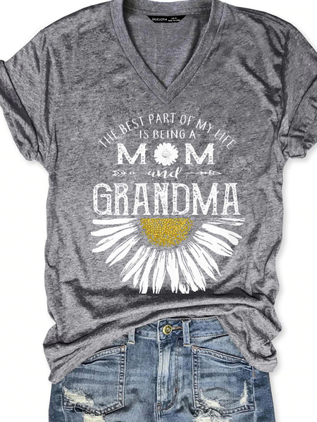 

Being A Mom And Grandma Best Gift Shirts&Tops, Light gray, T-shirts