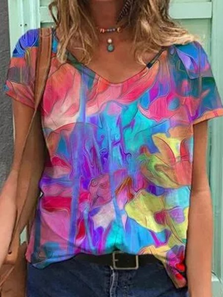 

St. Patrick's Day Party Loosen Crew Neck Shirts & Tops, Multicolor, Long sleeve tops