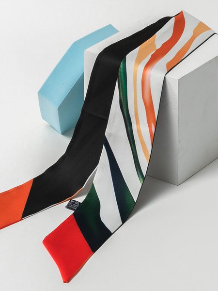 

Trend Geometric Silk Scarf Headband, Color2, Scarves&Gloves