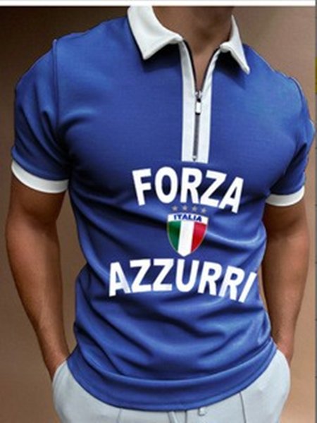 

Men's Casual Short Sleeve Polo Shirt, Red, Men's t-shirts