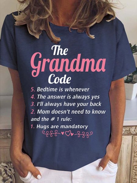 

The Grandma Code Women's Short Sleeve T-Shirt, Deep blue, T-shirts