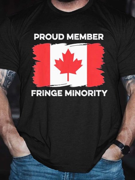 

Proud Member Fringe Minority Canadian Truckers Canada Truck Shirt, Black, T-shirts