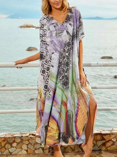 

Casual Gradient Print Spring New Hot Sale Designer Dresses for Women, Multicolor, Dresses
