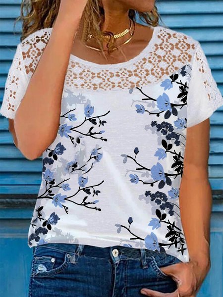 

Regular Fit Crew Neck Short Sleeve T-Shirt, White, T-Shirts