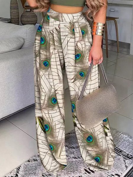 

Vacation Feather Pants, Multicolor, Pants