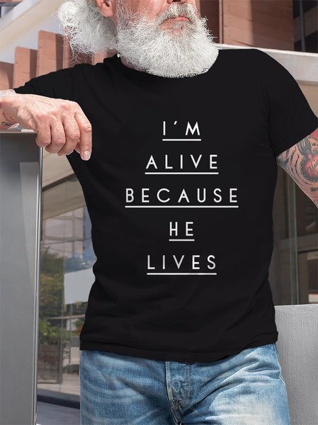 

Crew Neck Cotton Vintage Short Sleeve T-Shirt, Black, T-shirt