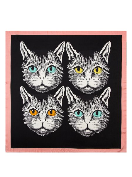 

Cute Cat Square Scarf, Scarves&Gloves
