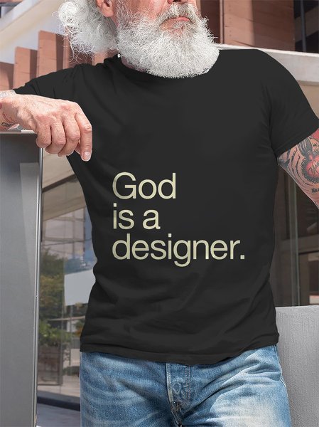 Casual Cotton Short Sleeve Short Sleeve T-Shirt, Black, T-shirt