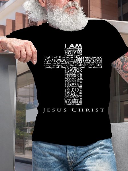 

Casual Crew Neck Short Sleeve Short Sleeve T-Shirt, Black, T-shirt