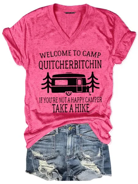 

Funny Letter Short Sleeve T-Shirt, Pink, T-shirts
