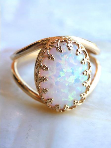 

Oval Opal Ring, As picture, Rings