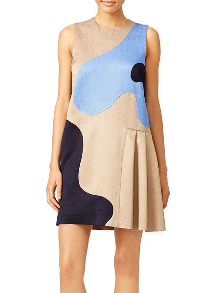 

Geometric Loosen Dress, Khaki, Mini Dresses
