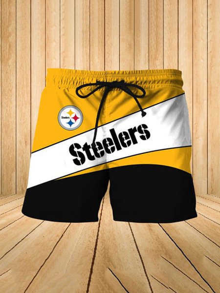 

Men's Casual Shorts Beach Pants, Yellow, Men's shorts