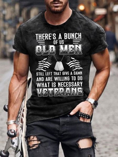 

Men's Patriotic Military Casual Short Sleeve Shirt, Black, Men's t-shirts