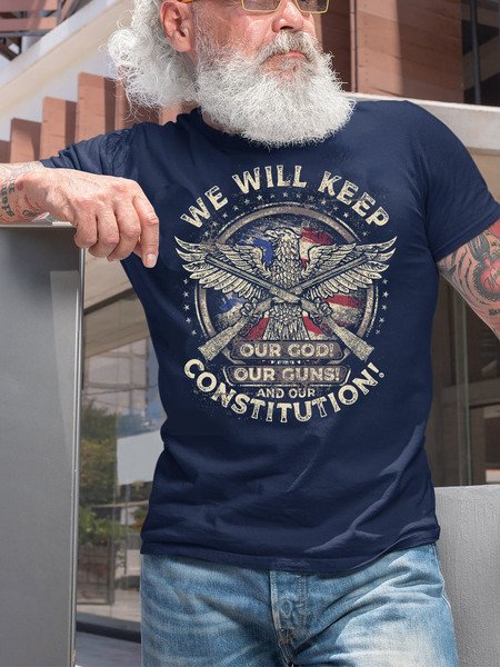 

Men's Patriotic Military Casual Short Sleeve Shirt, Royal blue, T-Shirts