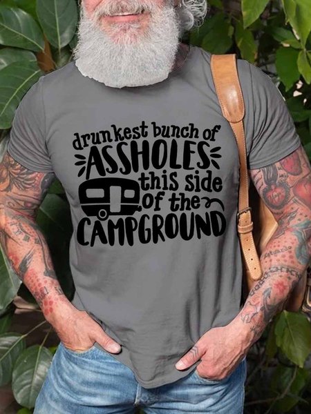 

Drunkest Bunch Of Assholes This Side Of The CampgroundShirts&Tops, Light gray, T-shirts