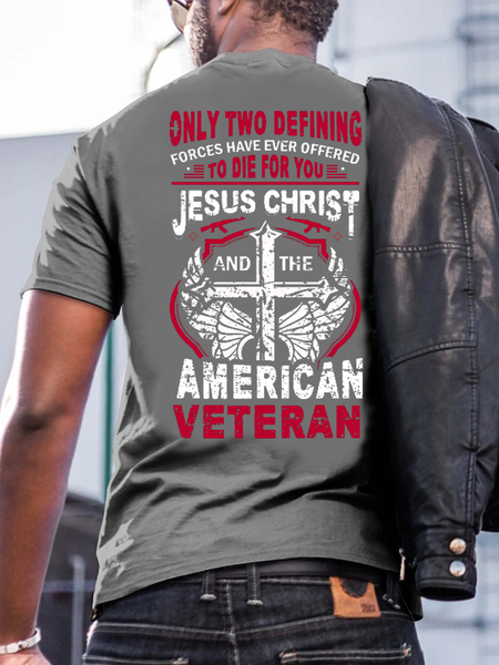 

Jesus Christ And The American Veteran Shirts&Top, Light gray, T-shirts