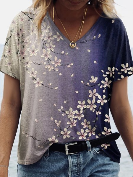 

Casual Painted Regular Fit Short Sleeve T-Shirt, Multicolor, T-Shirts