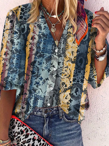 

Floral Vacation Shirts & Tops, Multicolor, Shirts & Blouses