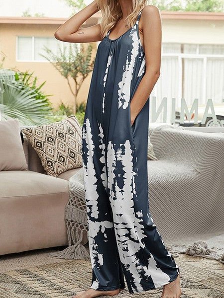 

Casual Loosen Jumpsuit & Romper, Blue, Jumpsuits