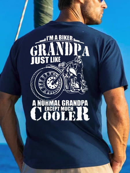 

I'm A Biker Grandpa Like Normal Grandpa Except Cooler Shirts&Tops, Navyblue, T-shirts