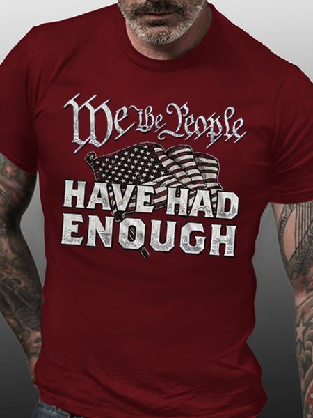 

Enough Short Sleeve Short Sleeve T-Shirt, Red, T-shirts
