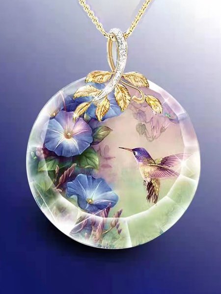 

JFN Creative Crystal Flower Bird Necklace, Color4, Necklaces