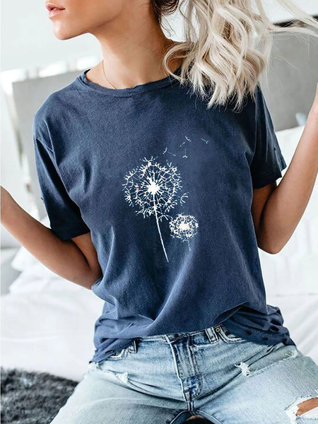 

Plus size Dandelion Short Sleeve T-Shirt, Blue, T-Shirts