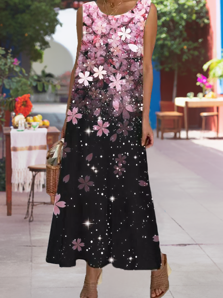 

Casual Loosen Short Sleeve Knit Dress, Black, Maxi Dresses
