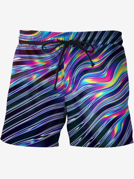 

Abstract Graphic Men's Beach Shorts, As picture, Shirts ＆ Blouse
