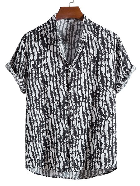 

Men's Hawaiian Floral Print Short Sleeve Shirt, Color6, Shirts ＆ Blouse