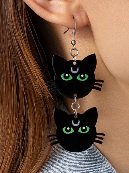 

Acrylic Cat Earrings, As picture, Earrings