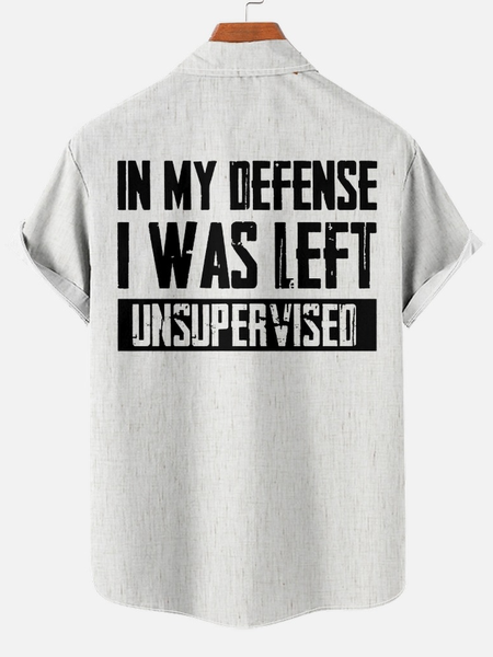 

In My Defense I Was Left Unsupervised Funny Shirt, As picture, Shirts