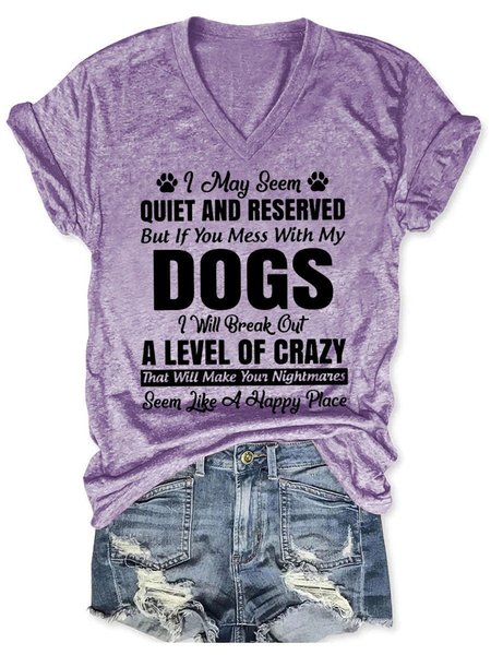

I May Seem Quiet And Reserved Women's Short Sleeve T-Shirt, Purple, T-shirts