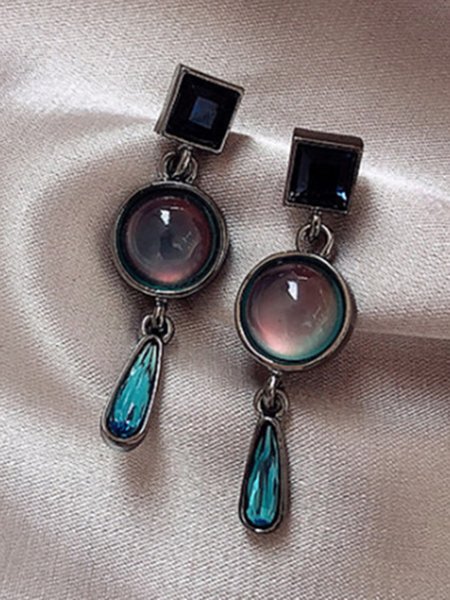 

Vintage Baroque Crystal Earrings, As picture, Earrings
