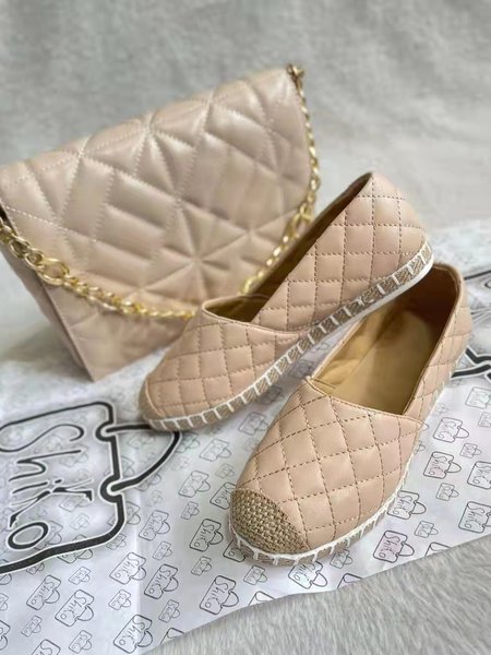 

JFN Elegant Espadrille Flats, Apricot, Flats