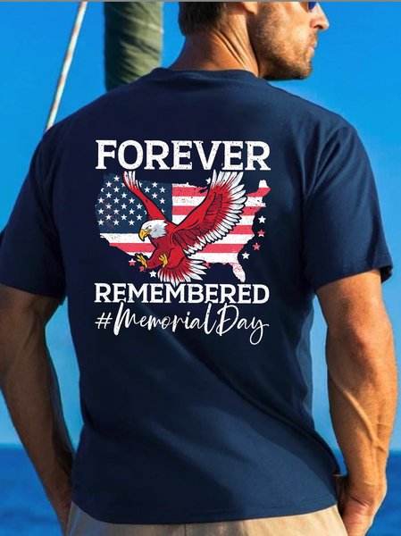 

Forever Remembered Memorial Day T-shirt, Purplish blue, T-shirts