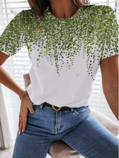 

Plants Casual Regular Fit Short Sleeve T-Shirt, White, T-Shirts