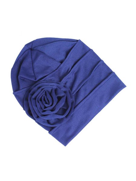 

Vintage Chiffon Flower Hat, Royal blue, Women Hats