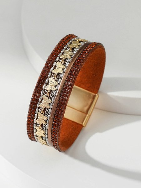 

Boho Ethnic Leather Butterfly Bracelet, Red, Bracelets