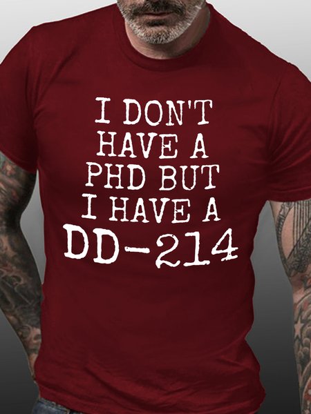 

DD214 Veteran Men's Short Sleeve T-Shirt, Red, T-shirts