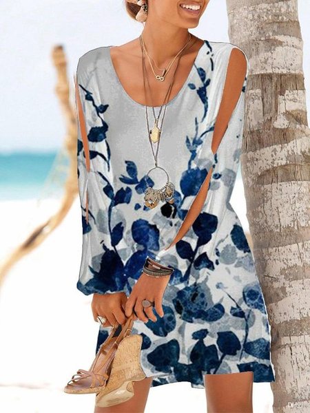 

Casual Loosen Cotton Short Sleeve women Dress, White, Dresses