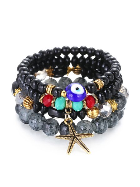 

Bohemian Devil's Eye Bracelet, Black, Bracelets